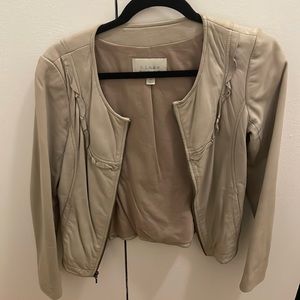 Hinge light brown leather jacket - XS